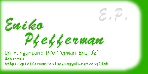 eniko pfefferman business card